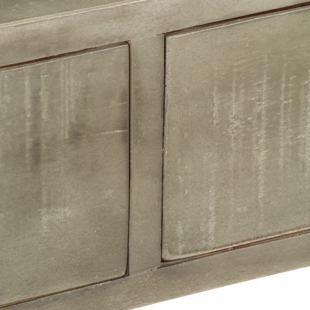 vidaXL Τραπέζι Κονσόλα Γκρι / Μπρονζέ 110x35x76 εκ. Μασίφ Ξύλο Μάνγκο