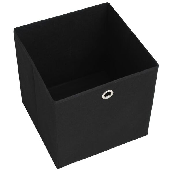 vidaXL Κουτιά Αποθήκευσης 10 τεμ. Μαύρα 28x28x28 εκ. Ύφασμα Non-woven