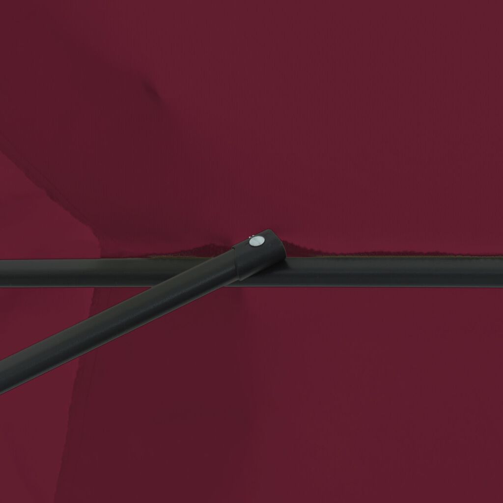 vidaXL Ομπρέλα Κήπου ø395x245 cm Μπορντό