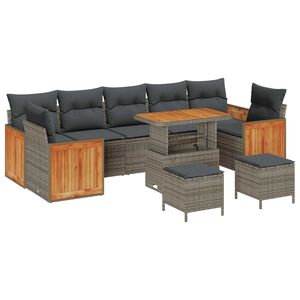 vidaXL &Sigma;&epsilon;&tau; &Kappa;&alpha;&nu;&alpha;&pi;έ &Kappa;ή&pi;&omicron;&upsilon; &mu;&epsilon; &mu;&alpha;&xi;&iota;&lambda;ά&rho;&iota; 10 pcs &Gamma;&kappa;&rho;&iota;