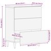 vidaXL Sideboard &alpha;&nu;&omicron;&iota;&chi;&tau;ό &gamma;&kappa;&rho;&iota; 60x33,5x75 cm &mu;&alpha;&sigma;ί&phi; &xi;ύ&lambda;&omicron; Mango