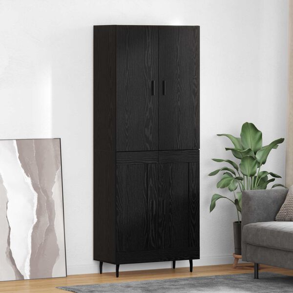 vidaXL Highboard 2 pcs &Mu;&alpha;ύ&rho;&eta; &delta;&rho;&upsilon;&sigmaf; &Sigma;ύ&nu;&theta;&epsilon;&tau;&omicron; &Xi;ύ&lambda;&omicron; &kappa;&alpha;&iota; &Gamma;&upsilon;&alpha;&lambda;ί