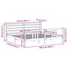 vidaXL Πλαίσιο Κρεβατιού με Κεφαλάρι 200x200 εκ. από Μασίφ Ξύλο Πεύκου