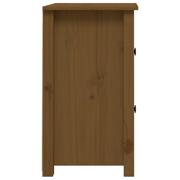 vidaXL Κομοδίνο Καφέ Μελί 40x35x61,5 εκ. από Μασίφ Ξύλο Πεύκου