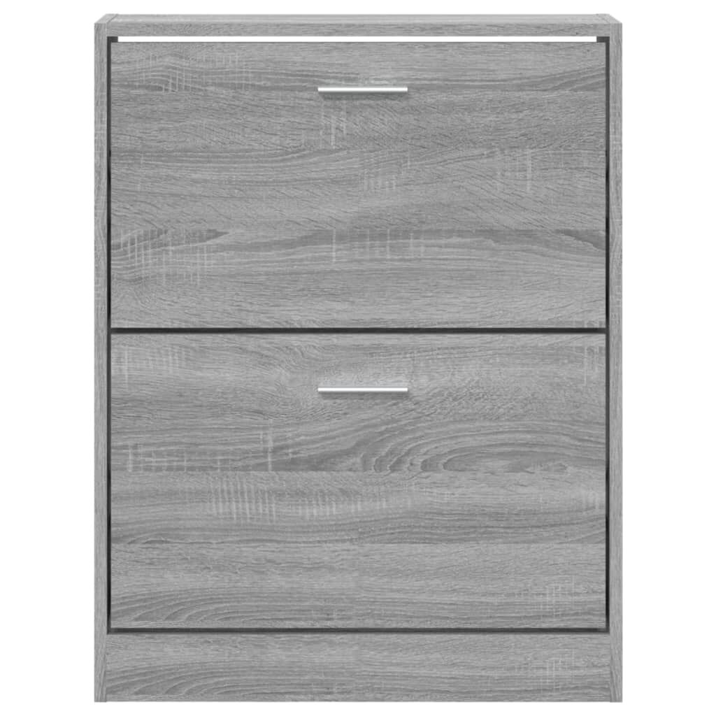 vidaXL Παπουτσοθήκη Γκρι Sonoma 59x17x81 εκ. από Επεξεργασμένο Ξύλο