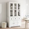 vidaXL Μπουφές BODO Λευκός 115,5x43x200,5 εκ. από Μασίφ Ξύλο Πεύκου