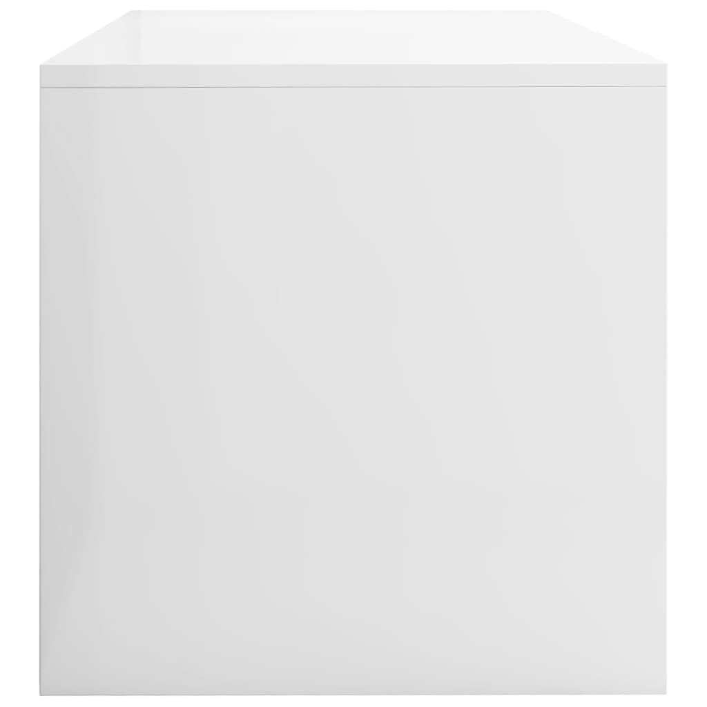 vidaXL Έπιπλο Τηλεόρασης Γυαλιστερό Λευκό 100x40x40 εκ. Επεξ. Ξύλο