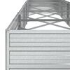 vidaXL Ζαρντινιέρα Υπερυψωμένη Ασημί 400x80x45 εκ. Γαλβανισμ. Χάλυβας