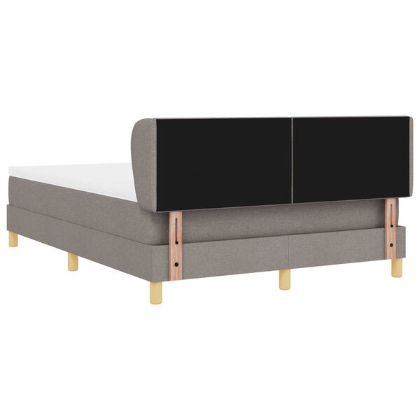 vidaXL Κρεβάτι Ανοιχτού Κουτιού με Στρώμα σε Taupe - 160x200 εκ Ύφασμα