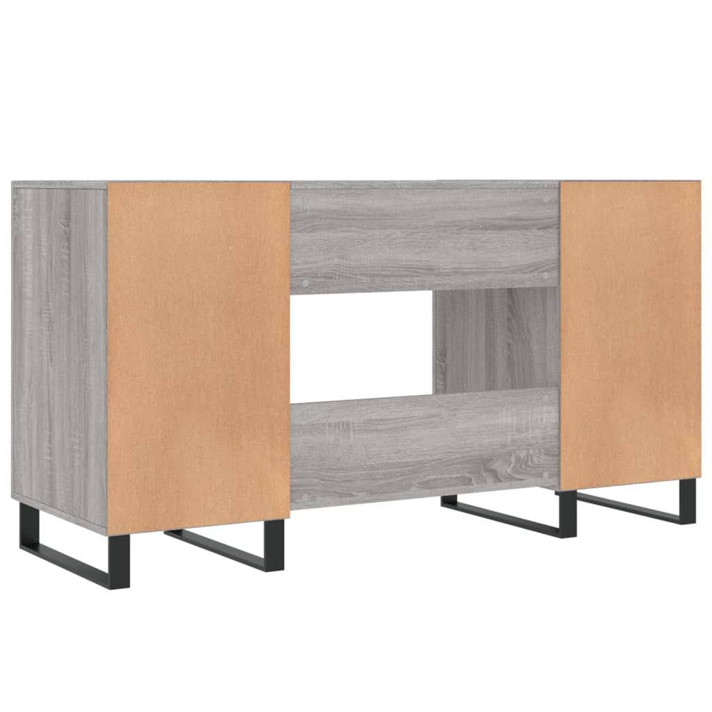vidaXL Γραφείο Γκρι Sonoma 140 x 50 x 75 εκ. από Επεξεργασμένο Ξύλο