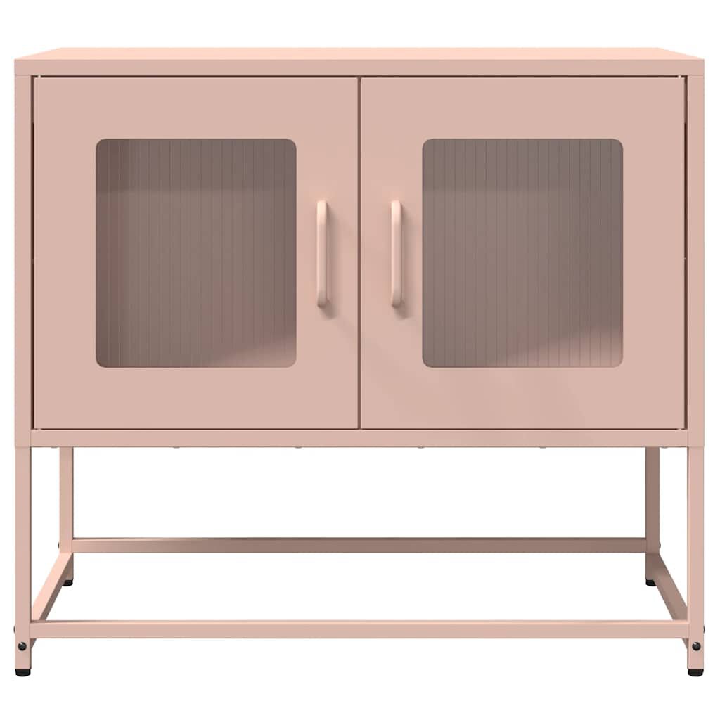 ντουλάπι τηλεόρασης vidaXL Ροζ 68x39x60,5 cm Ατσάλι ψυχρής έλασης
