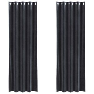 vidaXL &Kappa;&omicron;&upsilon;&rho;&tau;ί&nu;&epsilon;&sigmaf; 2 &tau;&mu;&chi;. &Sigma;&kappa;&omicron;ύ&rho;&omicron; &Gamma;&kappa;&rho;&iota; 140 x 260 cm &Beta;&epsilon;&lambda;&omicron;ύ&delta;&omicron;