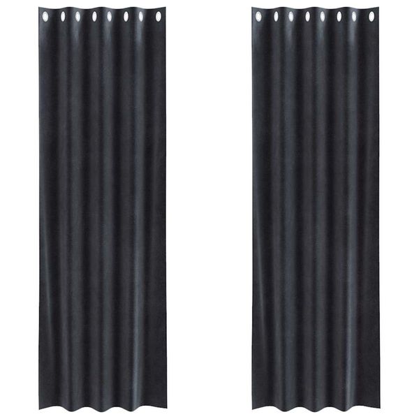 vidaXL &Kappa;&omicron;&upsilon;&rho;&tau;ί&nu;&epsilon;&sigmaf; &sigma;&upsilon;&sigma;&kappa;ό&tau;&iota;&sigma;&eta;&sigmaf; 2 pcs &Sigma;&kappa;&omicron;ύ&rho;&omicron; &Gamma;&kappa;&rho;&iota; 140 x 260 cm &Beta;&epsilon;&lambda;&omicron;ύ&delta;&omicron;