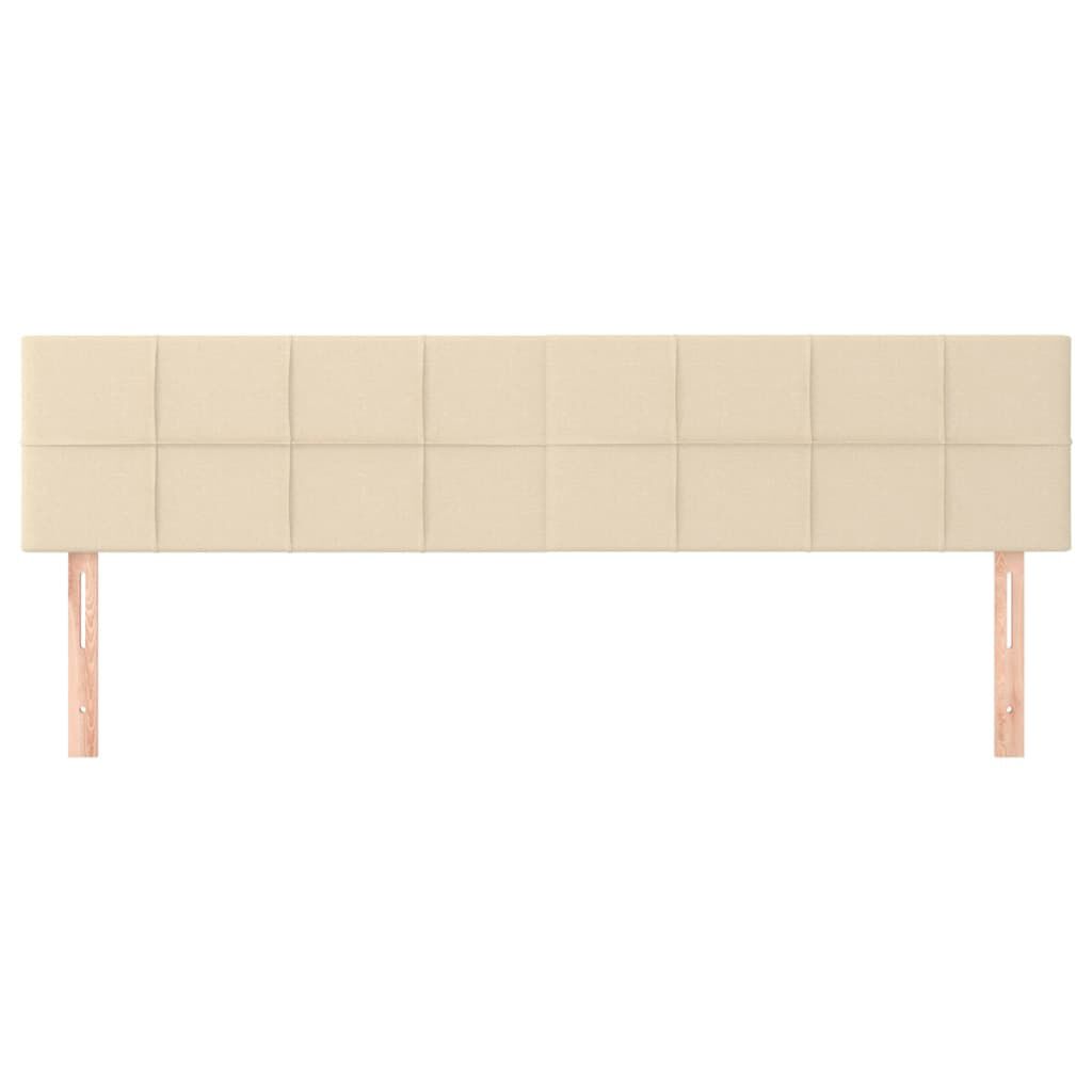 vidaXL Κεφαλάρια Κρεβατιού 2 τεμ. Κρεμ 100x5x78/88 εκ. Υφασμάτινο