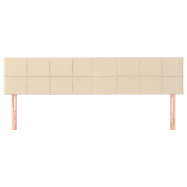 vidaXL Κεφαλάρια Κρεβατιού 2 τεμ. Κρεμ 100x5x78/88 εκ. Υφασμάτινο