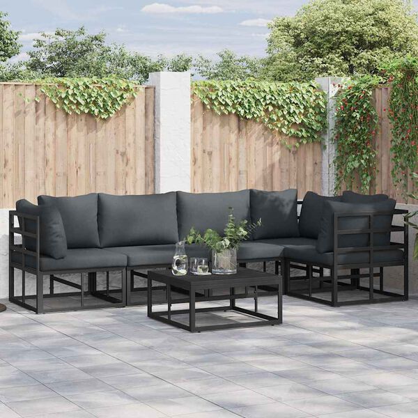 vidaXL Σετ Καναπέ Κήπου με μαξιλάρι 6 pcs