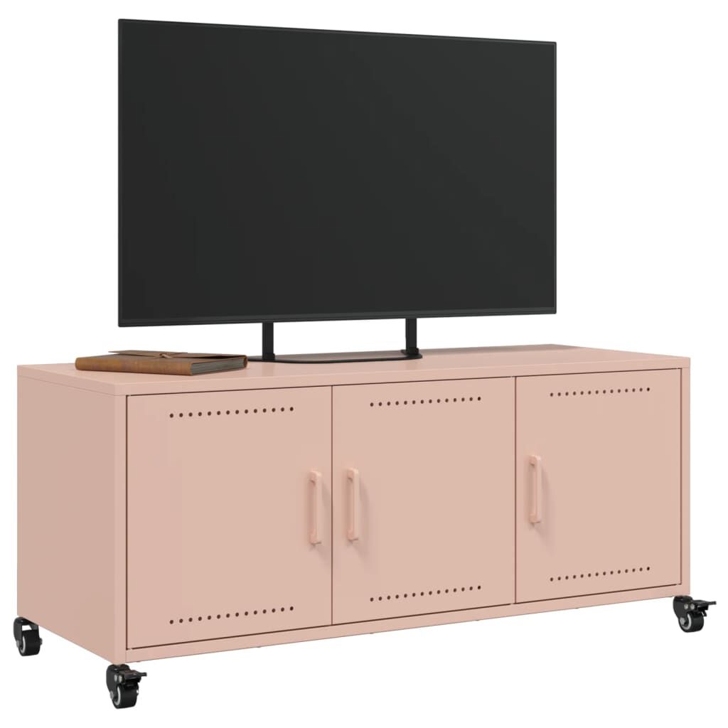 vidaXL Έπιπλο Τηλεόρασης Ροζ 100,5x39x43,5 εκ. Ατσάλι