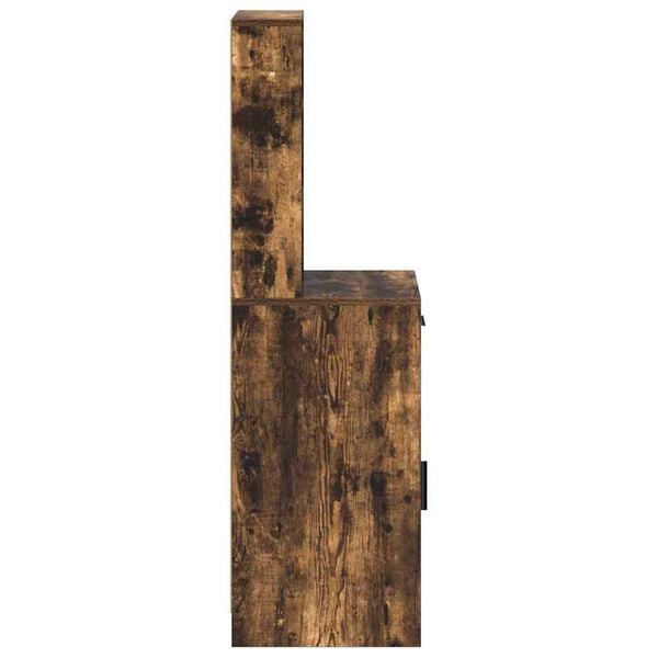vidaXL Highboard Καπνιστή δρυς 40 x 40.5 x 135 εκ. Επεξεργασμένο ξύλο