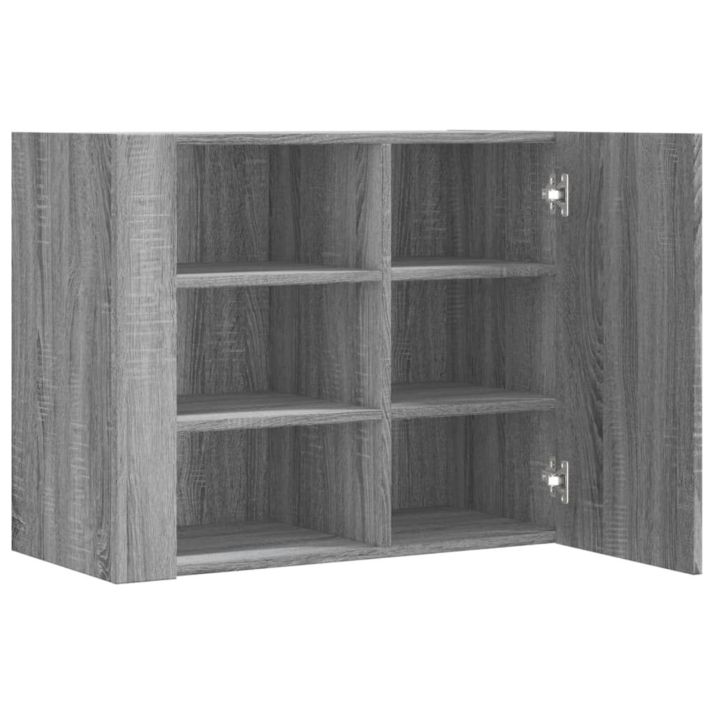 vidaXL Ντουλάπι Τοίχου Γκρι Sonoma 75x35x60 εκ. από Επεξεργασμένο Ξύλο