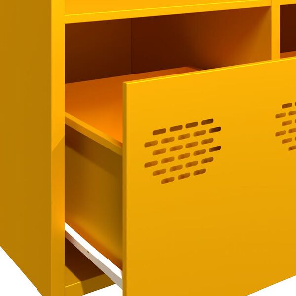 vidaXL Ντουλάπι Μουσταρδί 101,5x39x73,5 εκ. από Χάλυβα Ψυχρής Έλασης