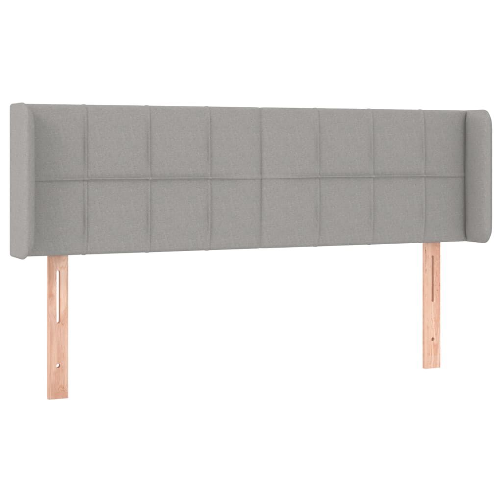 vidaXL Κεφαλάρι με Πτερύγια Ανοιχτό Γκρι 147x16x78/88 εκ. Υφασμάτινο