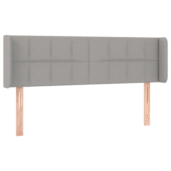 vidaXL Κεφαλάρι με Πτερύγια Ανοιχτό Γκρι 147x16x78/88 εκ. Υφασμάτινο