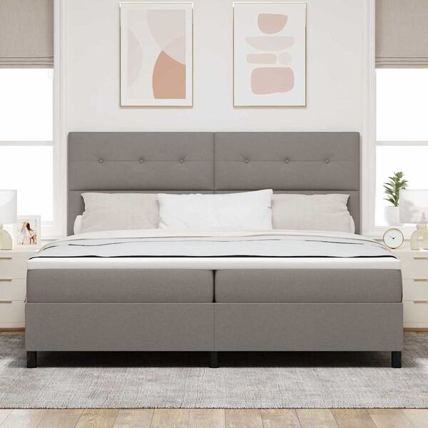 vidaXL &Kappa;&rho;&epsilon;&beta;ά&tau;&iota; &mu;&epsilon; &epsilon;&lambda;&alpha;&tau;ή&rho;&iota;&alpha; &mu;&epsilon; &sigma;&tau;&rho;ώ&mu;&alpha; Taupe 200 x 200 cm ύ&phi;&alpha;&sigma;&mu;&alpha;