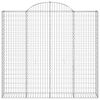 vidaXL Συρματοκιβώτια Τοξωτά 6 τεμ. 200x50x180/200 εκ. Γαλβαν. Ατσάλι