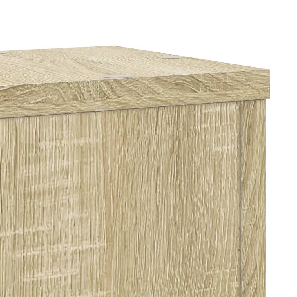 vidaXL Βάσεις Φυτών 2 Τεμ. Sonoma Δρυς 17x17x60 εκ. Επεξεργασμένο Ξύλο