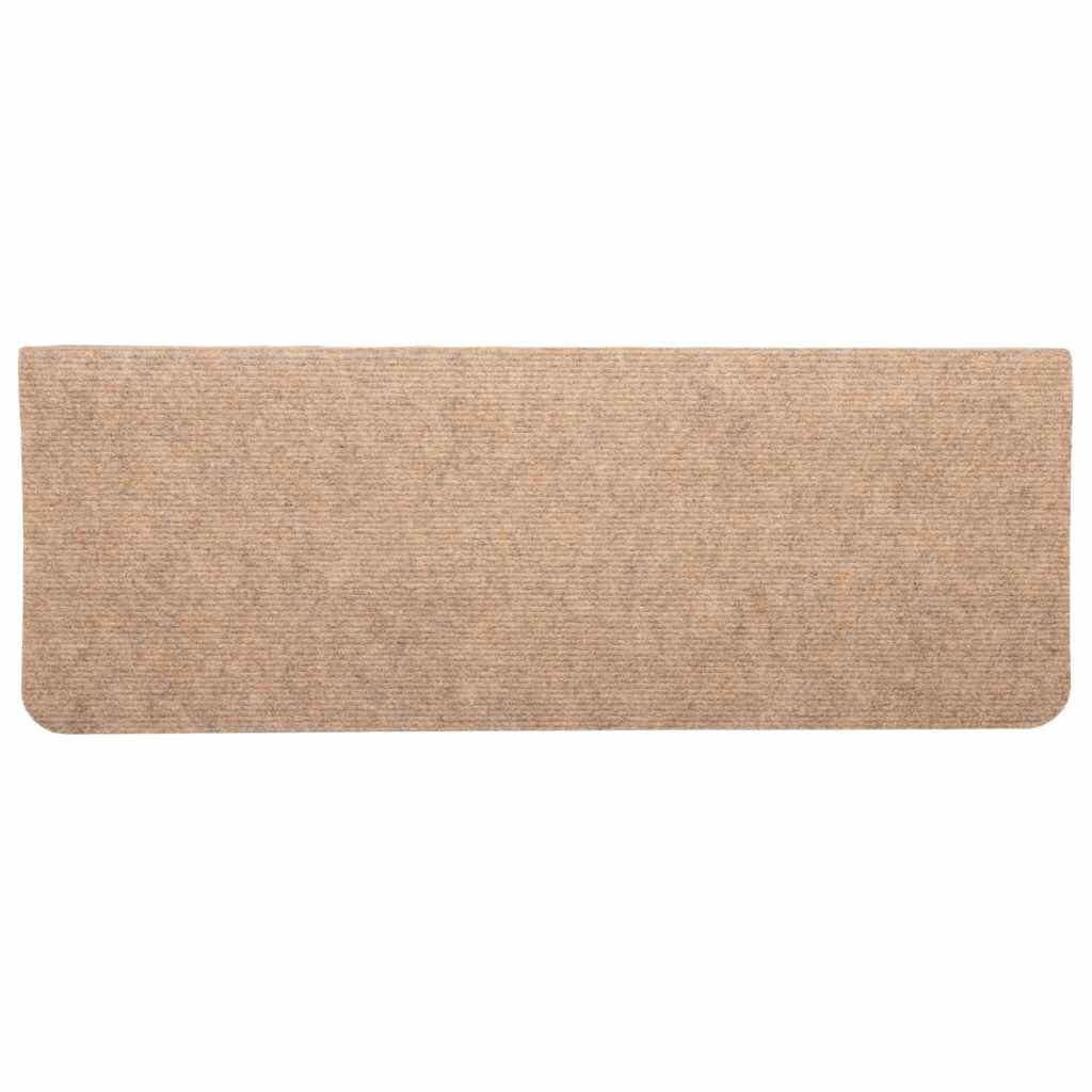 vidaXL Πατάκια Σκάλας Αυτοκόλλητα 30 τεμ. Μπεζ 65x24,5x3,5 εκ.