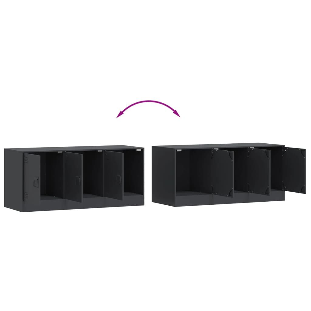 vidaXL Έπιπλο Τηλεόρασης Ανθρακί 99x39x44 εκ. από Χάλυβα