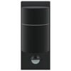 vidaXL Εξωτερικά Φωτιστικά Τοίχου 2 pcs Μαύρο 6.5 x 10.5 x 16 εκ.