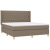 vidaXL &Kappa;&rho;&epsilon;&beta;ά&tau;&iota; Boxspring &mu;&epsilon; &Sigma;&tau;&rho;ώ&mu;&alpha; Taupe 160x200 &epsilon;&kappa;. &Upsilon;&phi;&alpha;&sigma;&mu;ά&tau;&iota;&nu;&omicron;