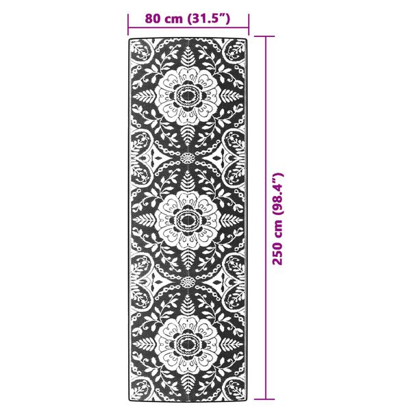 vidaXL Χαλί εξωτερικού χώρου ARAKIL ροζ 80x250 cm PP