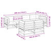 vidaXL Καναπές Κήπου Σετ 7 Τεμαχίων από Μασίφ Ξύλο Πεύκου με Μαξιλάρια