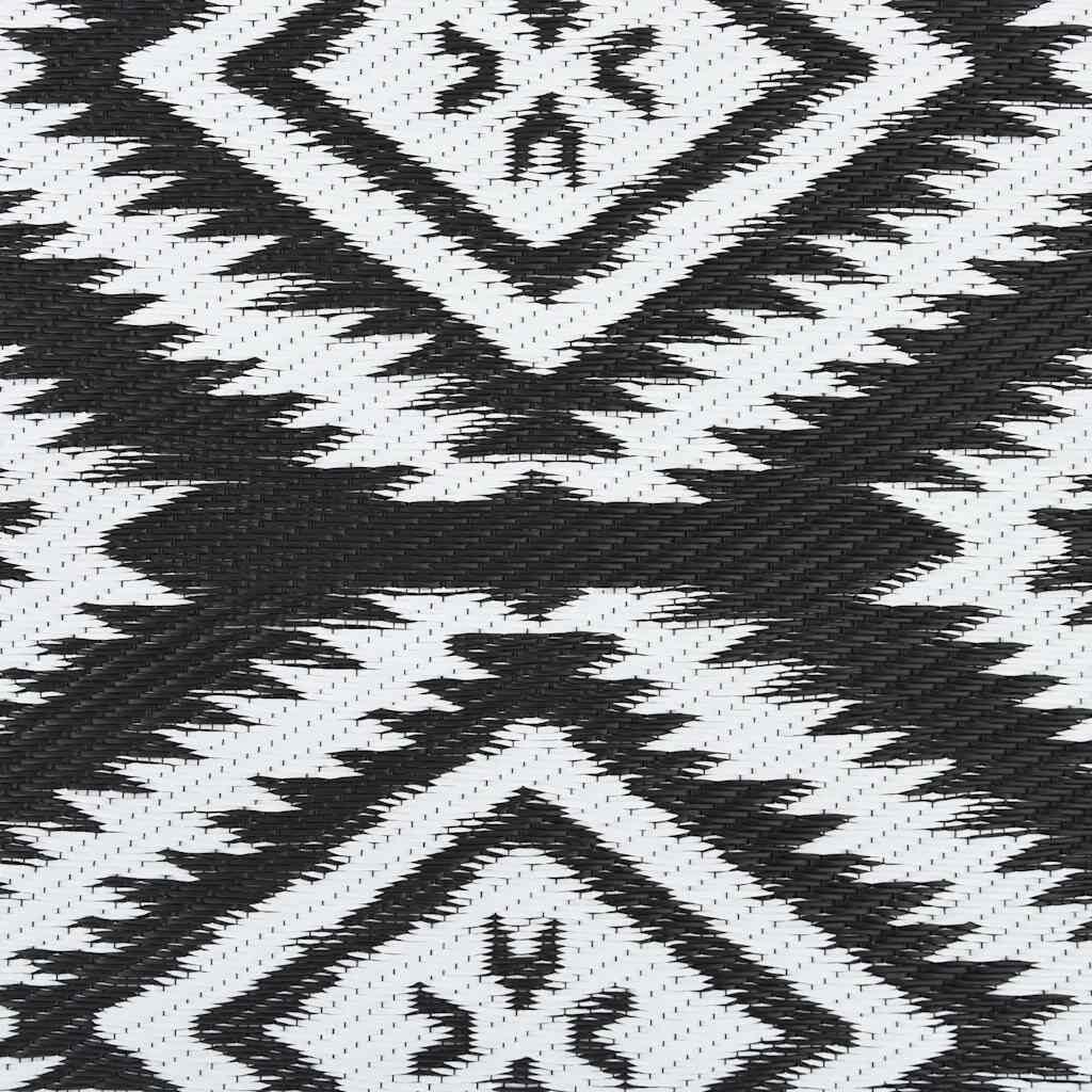 vidaXL Χαλί εξωτερικού χώρου ARAKIL Μαύρο 120x180 cm PP