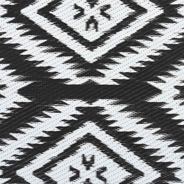 vidaXL Χαλί εξωτερικού χώρου ARAKIL Μαύρο 120x180 cm PP