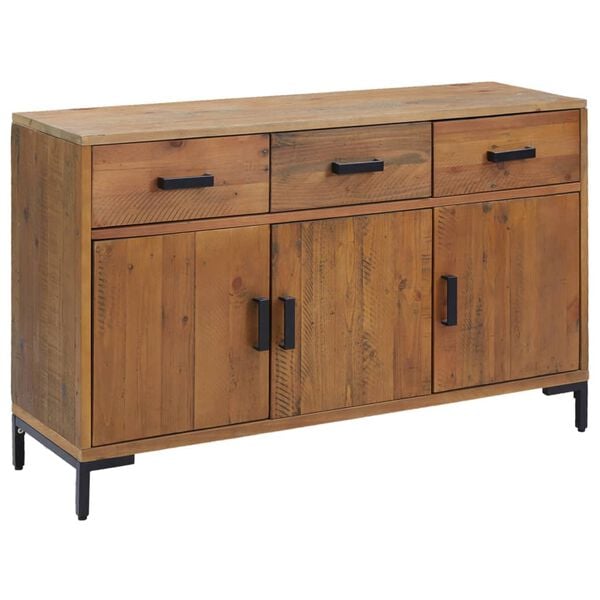 vidaXL Ντουλάπι Καφέ 110 x 35 x 70 εκ. από Μασίφ Ξύλο Πεύκου