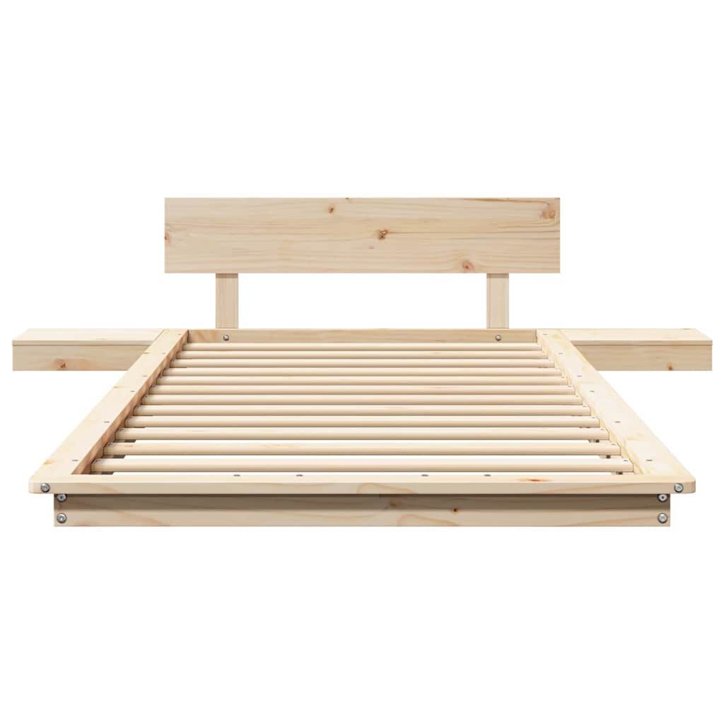 vidaXL Σκελετός Κρεβατιού Καφέ 75 x 190 cm ξύλο