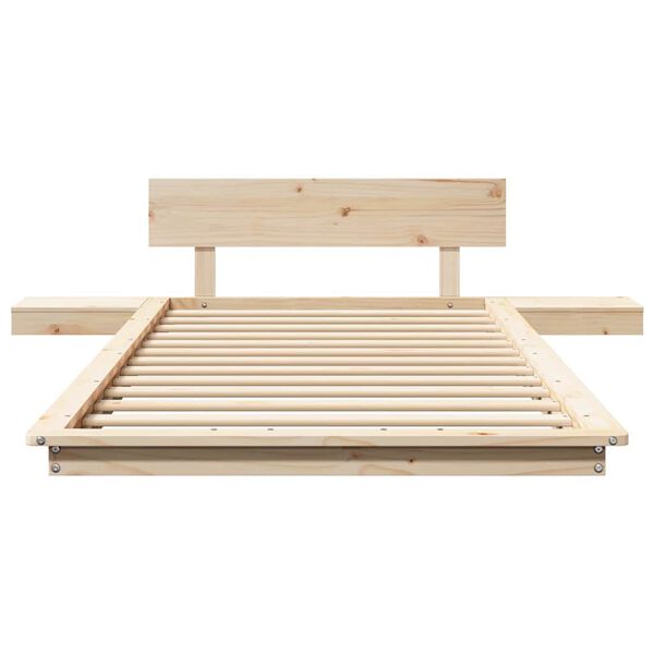 vidaXL Σκελετός Κρεβατιού Καφέ 75 x 190 cm ξύλο