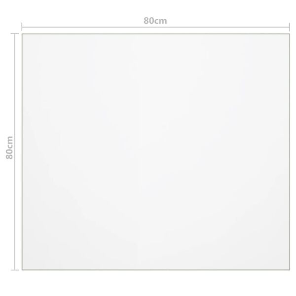 vidaXL Προστατευτικό Τραπεζιού Διαφανές 80x80 εκ. /2 χιλ. από PVC