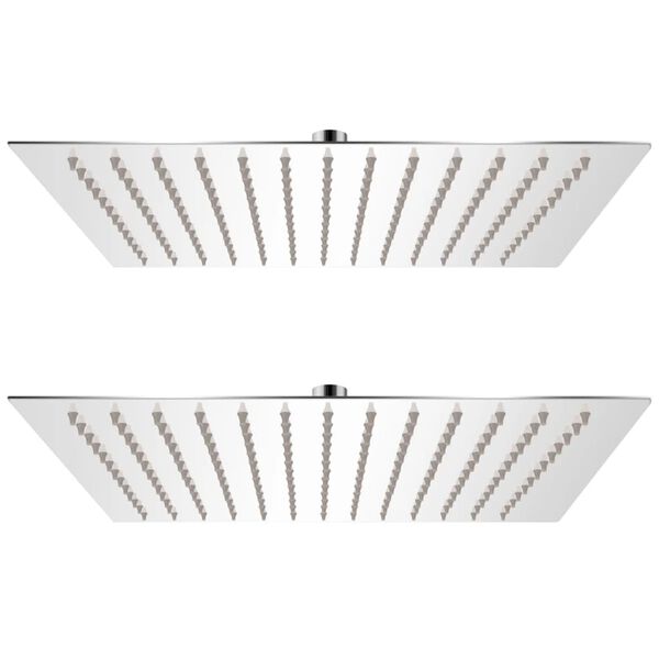 vidaXL Κεφαλή Nτους Βροχή 2 τεμ. 30 x 30 εκ. από Ανοξείδωτο Ατσάλι