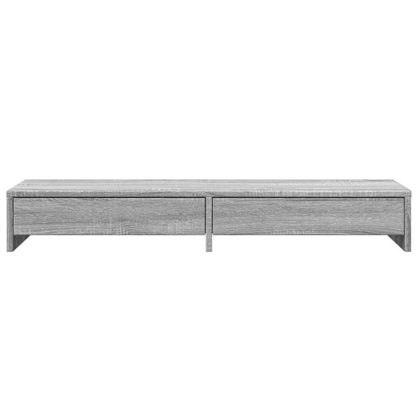 vidaXL Βάση Οθόνης με Συρτάρια Γκρι Sonoma 100x27x15 εκ. Επεξεργ. Ξύλο