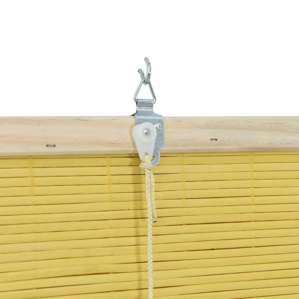 vidaXL Ρολά και Σκίες Παραθύρων Κίτρινο 100 x 160 cm Μπαμπού