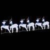 vidaXL LED Ρούντερ 6 pcs Λευκό ύφασμα
