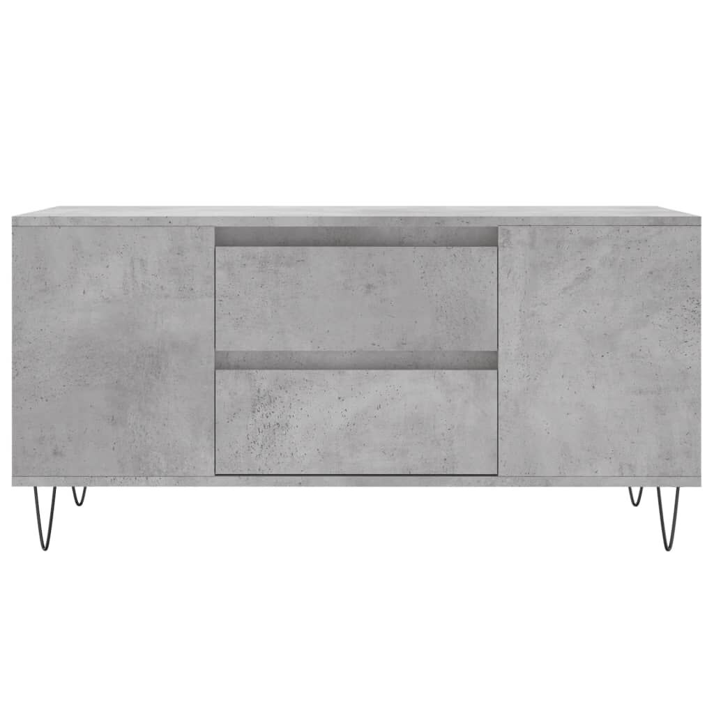 vidaXL Τραπεζάκι Σαλονιού Γκρι Σκυροδεμ. 102x44,5x50 εκ. Επεξεργ. Ξύλο