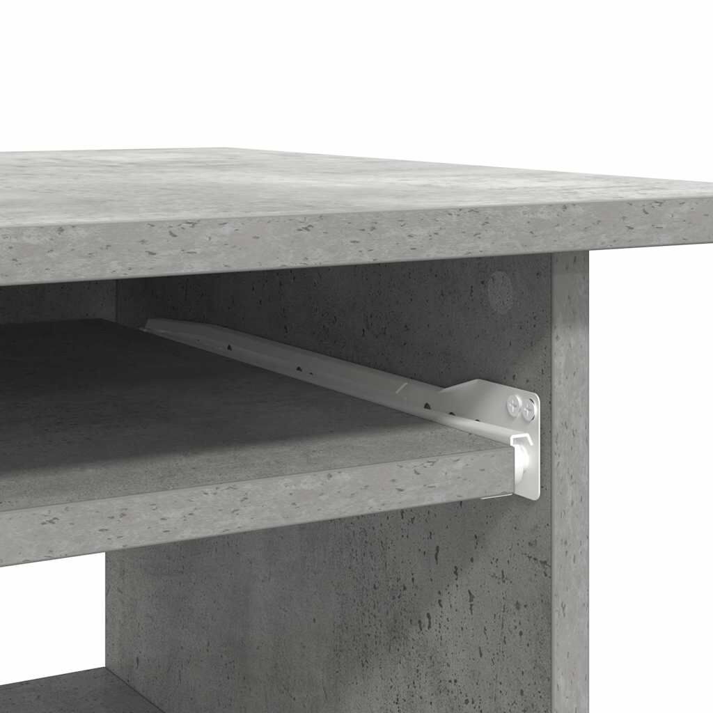 vidaXL Γραφείο Γκρι του Σκυροδέματος 80 x 45 x 74 εκ. από Επεξ. Ξύλο