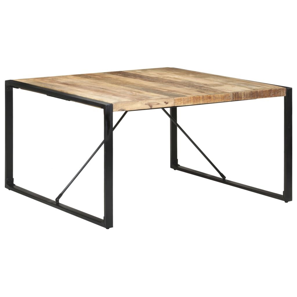 vidaXL Τραπεζαρία 140 x 140 x 75 εκ. από Ακατέργαστο Ξύλο Μάνγκο