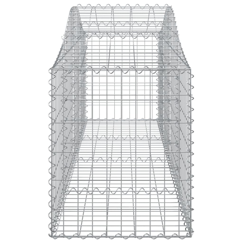 vidaXL Συρματοκιβώτια Τοξωτά 7 τεμ. 200x50x60/80 εκ. Γαλβαν. Ατσάλι