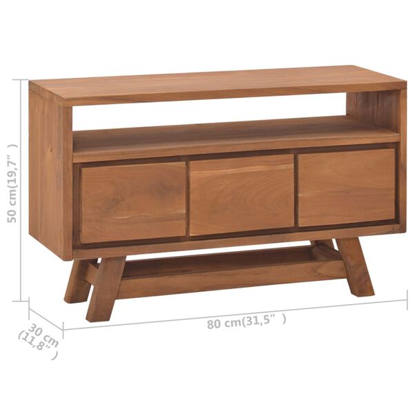 vidaXL Έπιπλο Τηλεόρασης 80 x 30 x 50 εκ. από Μασίφ Ξύλο Teak